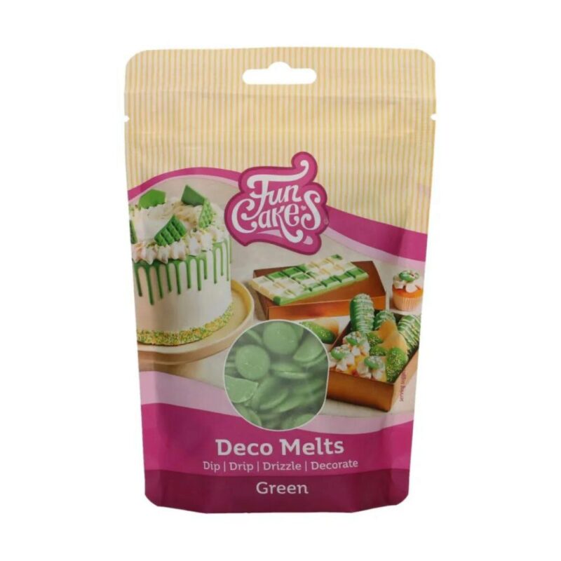 FUNCAKES DECO MELTS DONKERGROEN 250GR