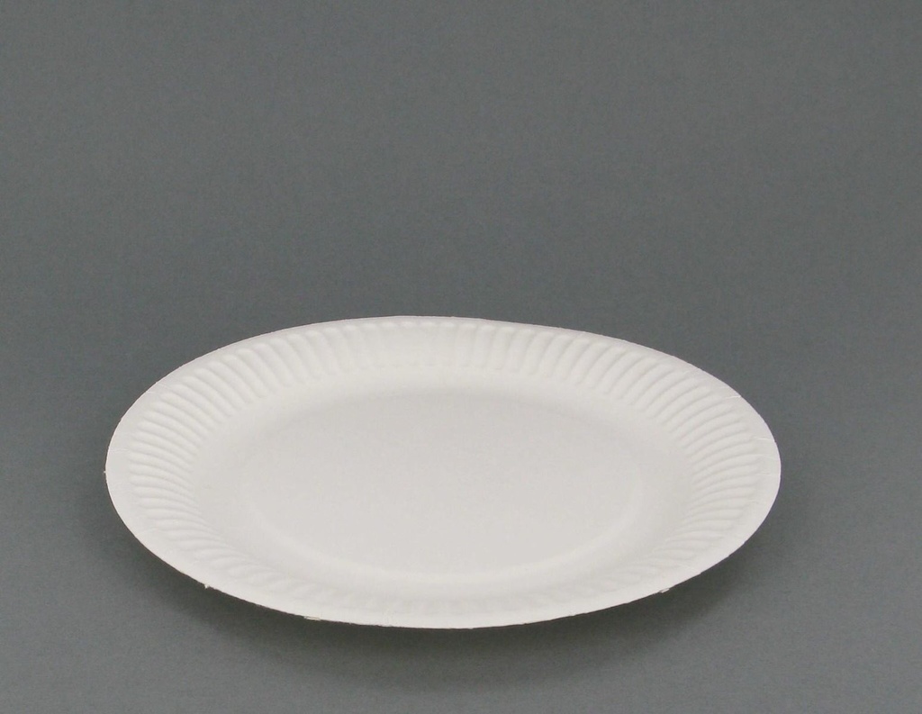 ASSIETTE CARTON BLANC DIAM 24CM FOST+INCLUS 250PCES