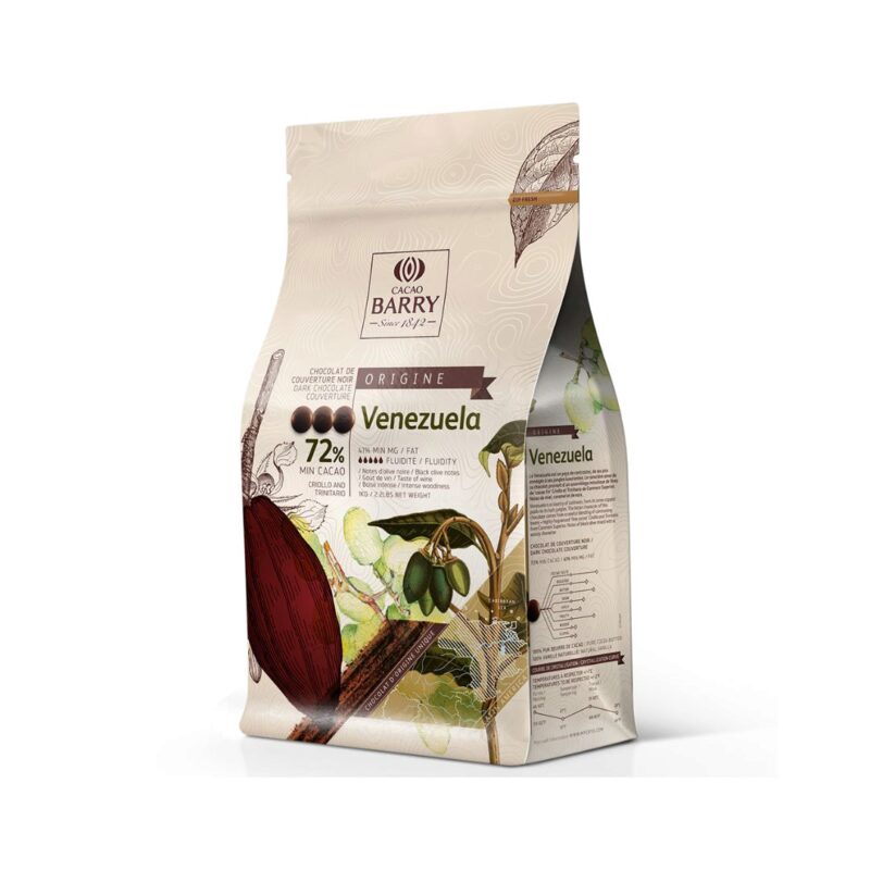 BARRY CHD-P72VEN-E1-U68 VENEZUELA BLACK 72% CALLETS 1KG