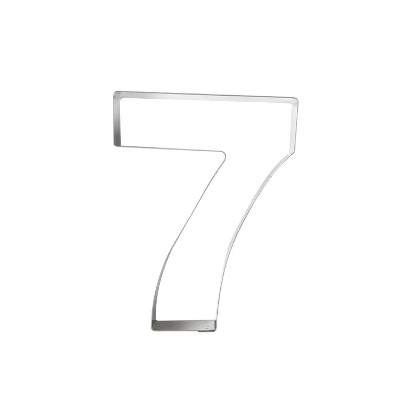 NUMBER MOLD NO. 7 STAINLESS STEEL 20CM HT4CM