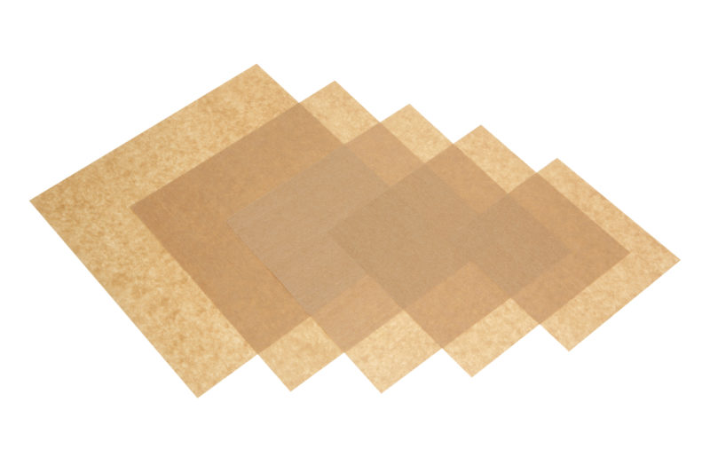 PAPIER PLAT SILICONE  ECRU 160 X 160MM 100 FEUILLES