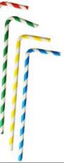 +PAILLE CARTON LIGNÉE COLORÉE FLEXIBLE 240X6MMPAQUET DE 100 PCES