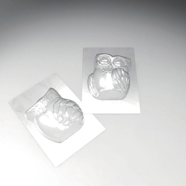 060208 PCB MOULES HIBOUX POUR 5 PIÈCES 12X10,7 CMH. 9,7 CM 10PCES ***S/CD***