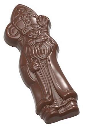MOULE À CHOCOLAT  ST NICOLAS À FOURRER CW1654 1X6 -- 33GR *275X135MM