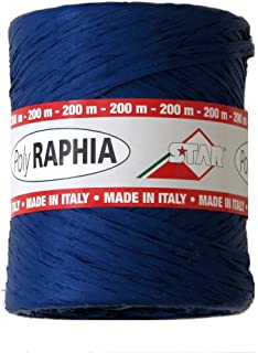 POLY RAPHIA 15MM X 200M BLEU ROI R38
