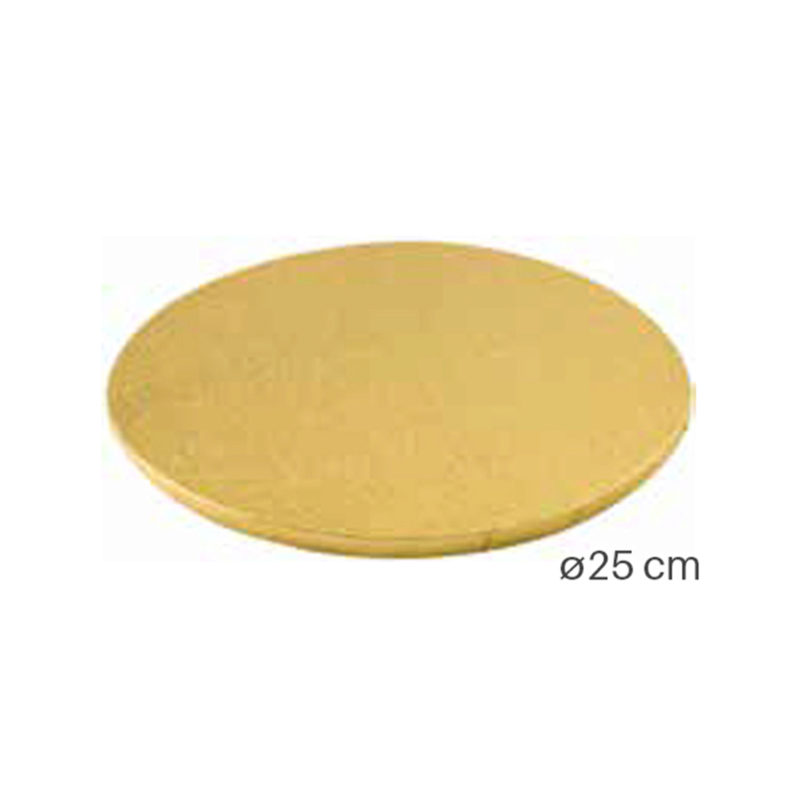 1030403 ROUND TRAY Ø 25CM GOLD 