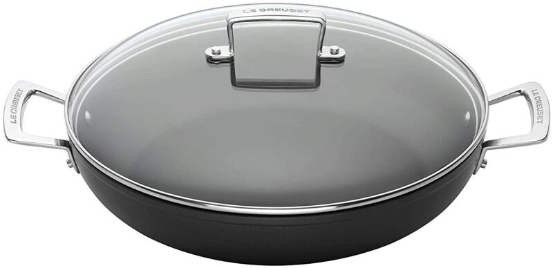 LE CREUSET LES FORGEES PROVENCAL SAUTE PAN 30CM WITH LID - 2 HANDLES