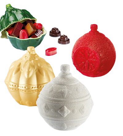 3D THERMOFORM CHOCOLATE MOLD CHRISTMAS BALL