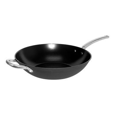 PUJADAS WOK 32CM  FONTE ACIER/ANTI-ADH. FOND PLATTOUS FEUX