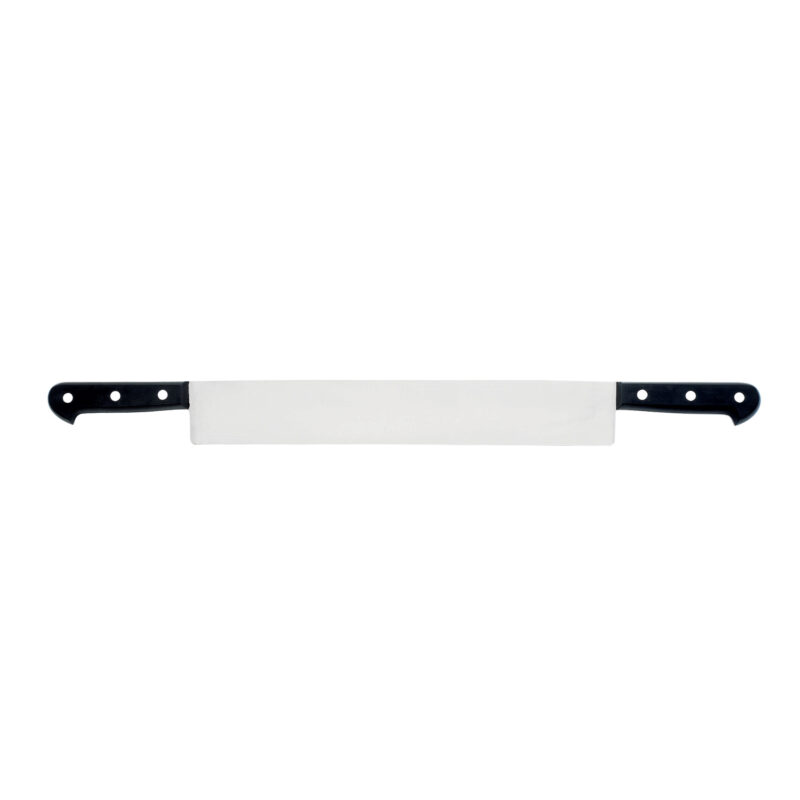 COUTEAU FROMAGE INOX 60CM 2 POIGNEES NOIR