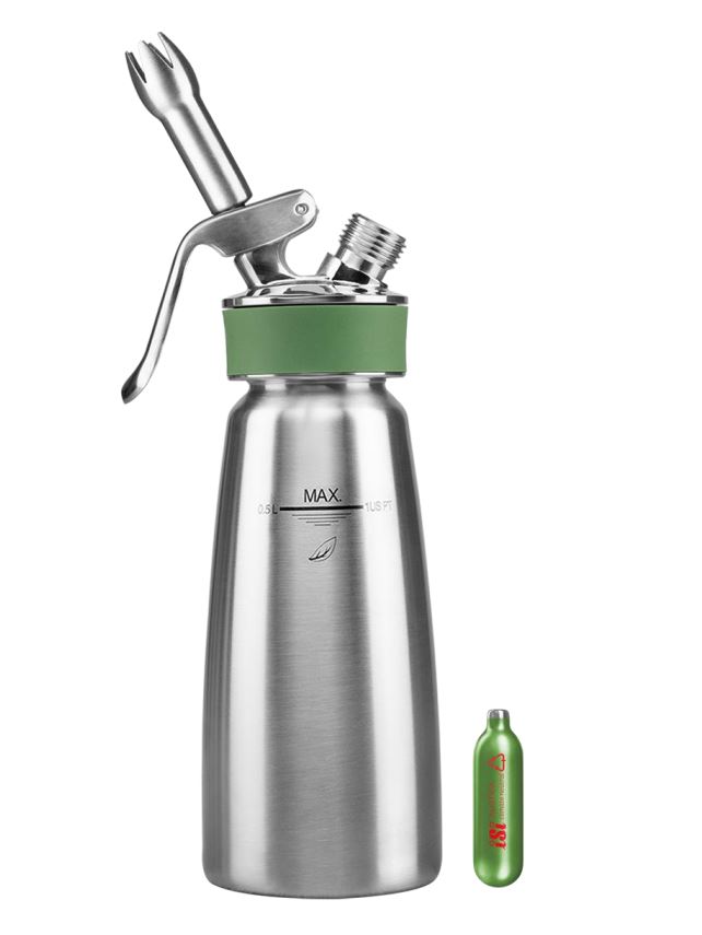 ISI SIFON GREEN WHIP ECO SERIES 0,5L KOUD ROESTVRIJ STAAL