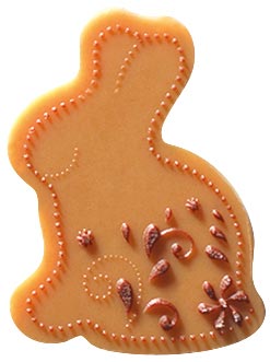 040045 PCB PETITS LAPINS CBC-CL AVEC RELIEF 2 DESIGNS 2X2,7 CM 180PCES ***S/CD***
