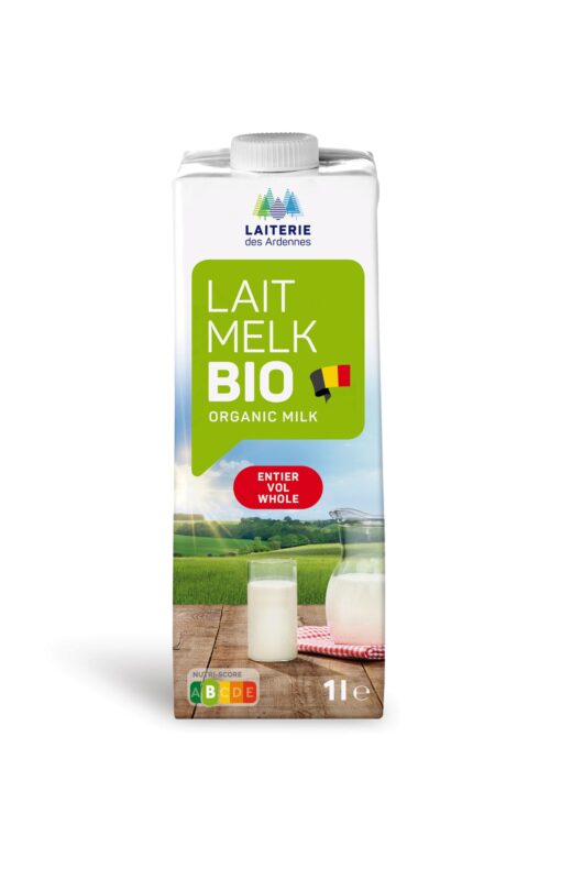 LAITERIE DES ARDENNES LAIT BIO ENTIER BOUCHON A  VISSER 6 X 1L