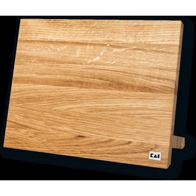 KAI MAGNETIC OAK KNIFE BLOCK 26X17X25.3CM4 WITH 6 KNIVES - DM-0821