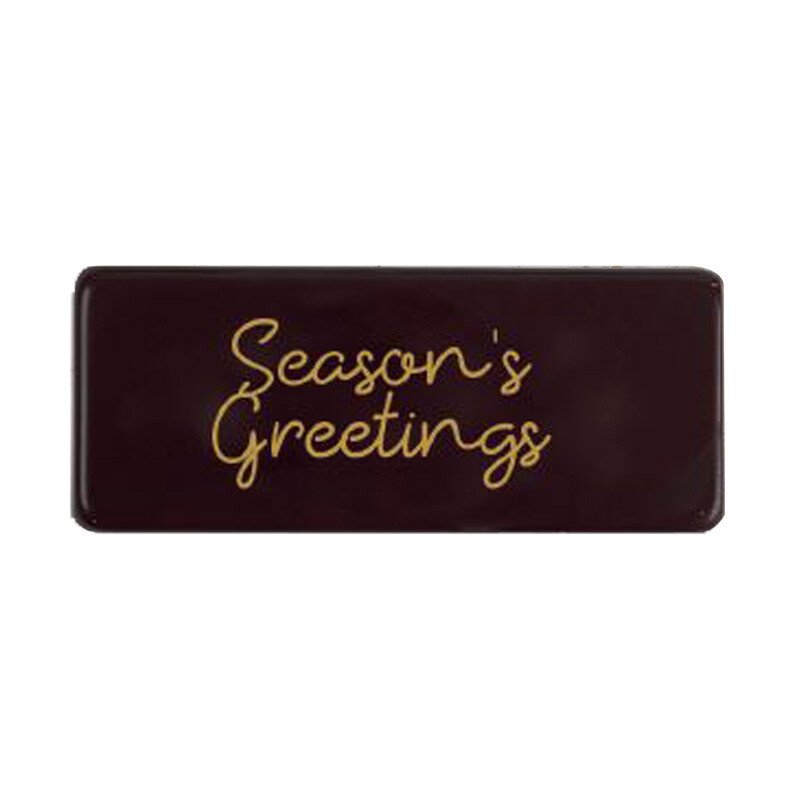 2013626 PLAATJE SEASON'S GREETINGS 5,5X2,3CM 100STKS ***OP BESTELLING***