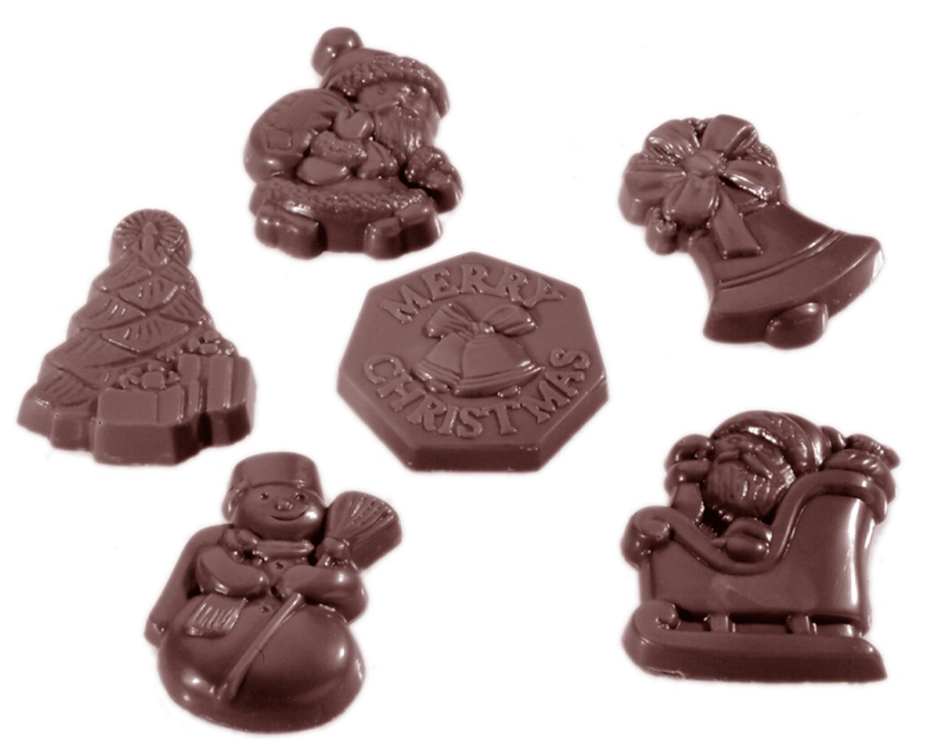*FDS*MOULE À CHOCOLAT CARAQUE NOËL CW1406 3X6 -- 6GR