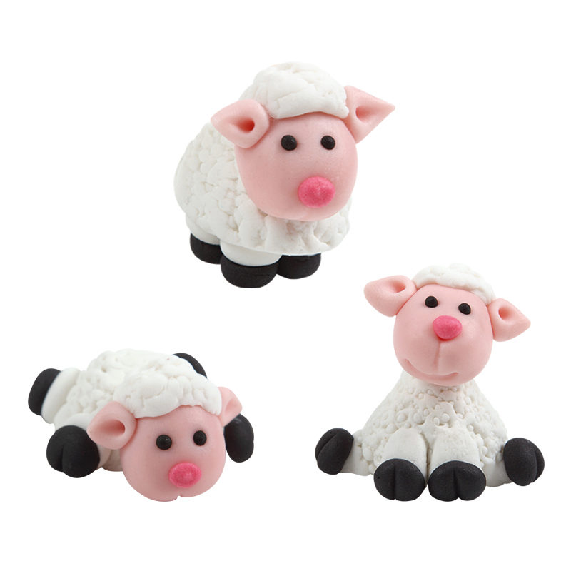 1024621 3CM MARZIPAN SHEEP 42PCS ***ON ORDER***