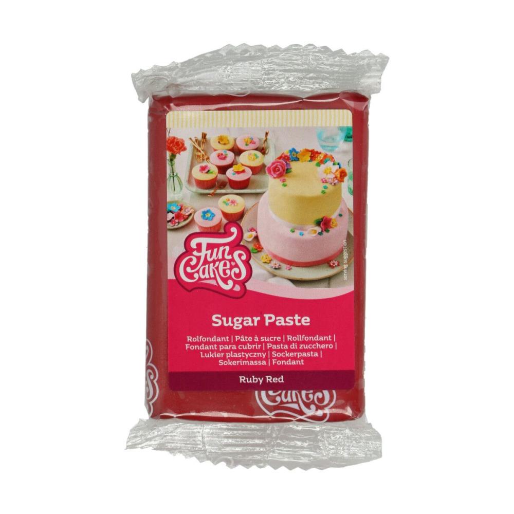 FUNCAKES PATE A SUCRE ROUGE RUBY 250GR