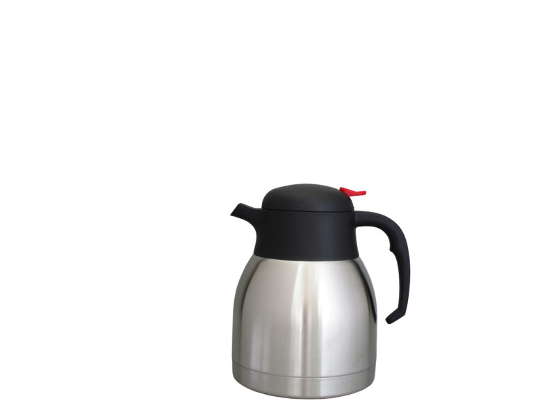 THERMOS ONBREEKBARE ROESTVRIJSTALEN KAN 1,0 L MET SCHENKKAP MET RATEL - SILVER LINE PRO - V1099-S01