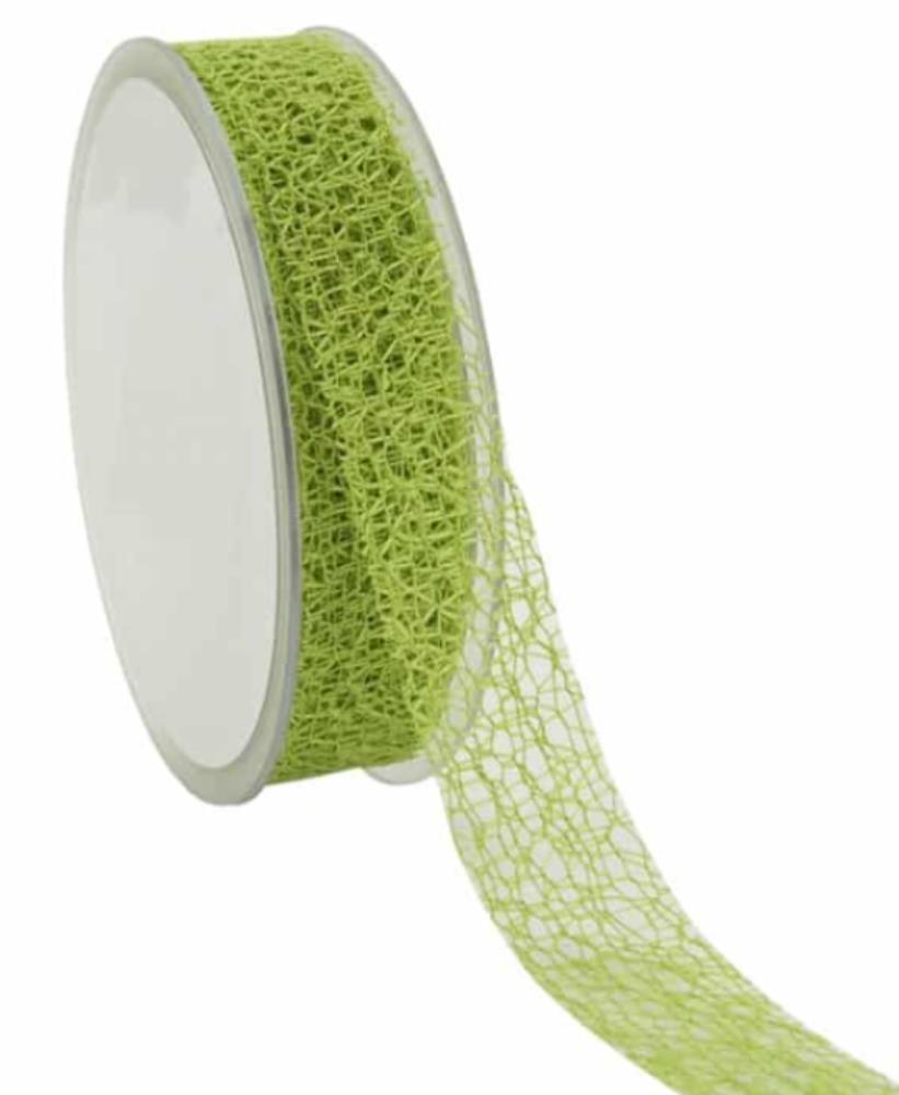 GREEN LATTICE RIBBON 25MM 20M FOST+ INBEGREPEN