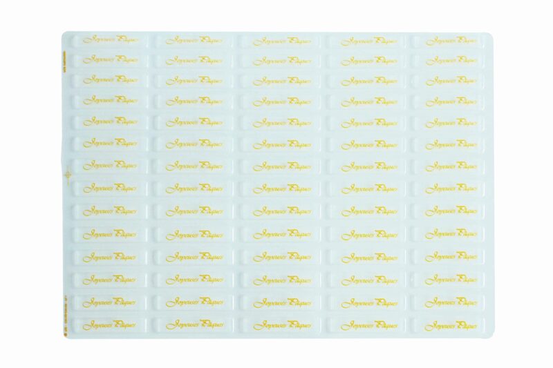 061347 PCB BLISTERS RECHTHOEKEN HAPPY EASTER 140 IMPR.7X1.5 CM 2 STUKS ***S/CD***