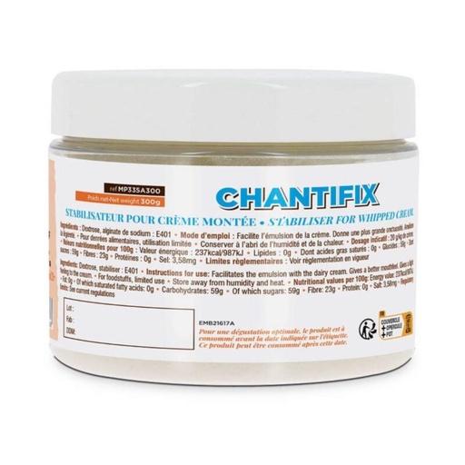 [54300507] *FDS*CHANTIFIX STABILISATEUR POUR CREME CHANTILLY POT 90GR - VOIR -> 08075322