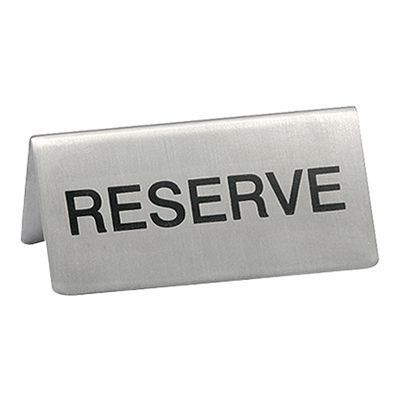 [57660595] CHEVALET "RESERVE" 4X13CM INOX