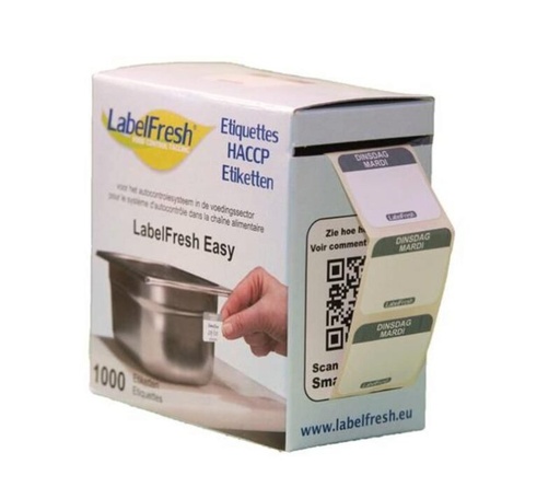 [70409746] LABELFRESH *EASY* 1000 ETIQUETTES 30 X 25 MM  "MARDI"