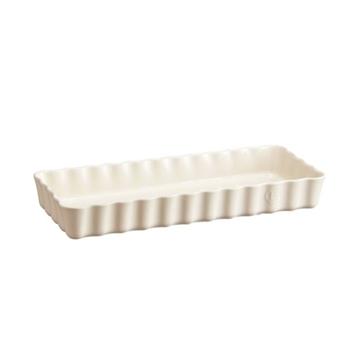 [57690012] EMILE HENRY KANEEL TAARTVORMPJE KLEI 36X15XH4CM WIT