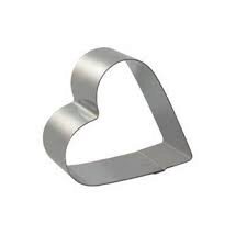 [51701411] +COEUR SANS FOND DROIT INOX 10 X 5 CM