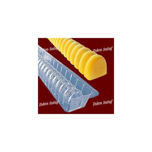 [08074073] BUB13 MOULE A BUCHETTE CANNELEE EN PVC 50X4X4CM¨12PCES