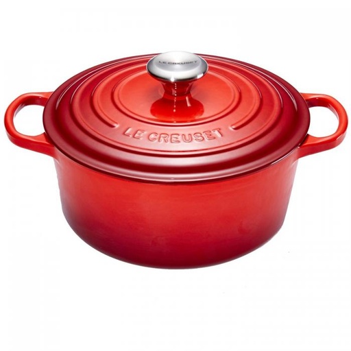 [57661819] LE CREUSET COCOTTE RONDE 34CM CERISE 12.40L 10PSIGNATURE