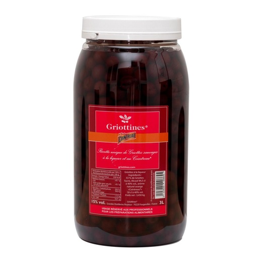 [01010439] KRIEKEN GRIOTTINE 15% MET COINTREAU INCLUSIEF ACCIJNZEN 3L = POT