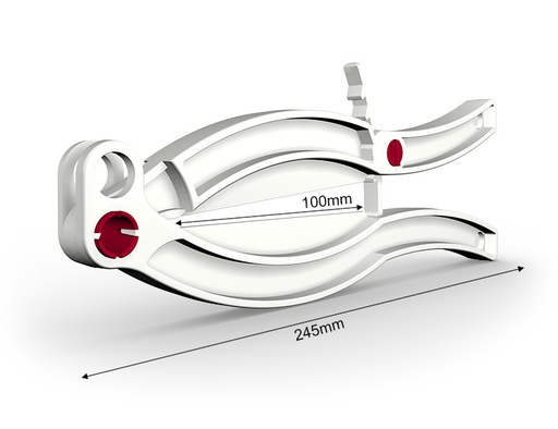 [53800987] WHITE GRIPPER BAG SEALING CLIP 100MM