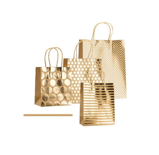 [62250643] GOUDEN KRAFTZAK VARIABELE PATRONEN 15X8XH17CM