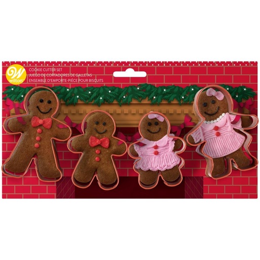 [08053100] SCRAPCOOKING ASSORTMENT 4 GINGERBREAD MAN COOKIE CUTTERS