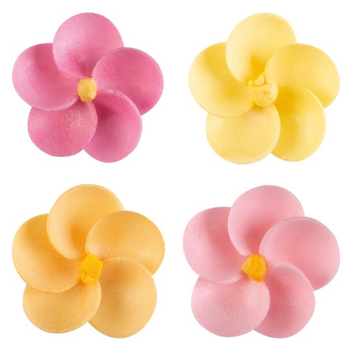 [08034319] 1049016 ELISE ASSORTED FLOWERS 3.5CM 100PCS ***S/CD***
