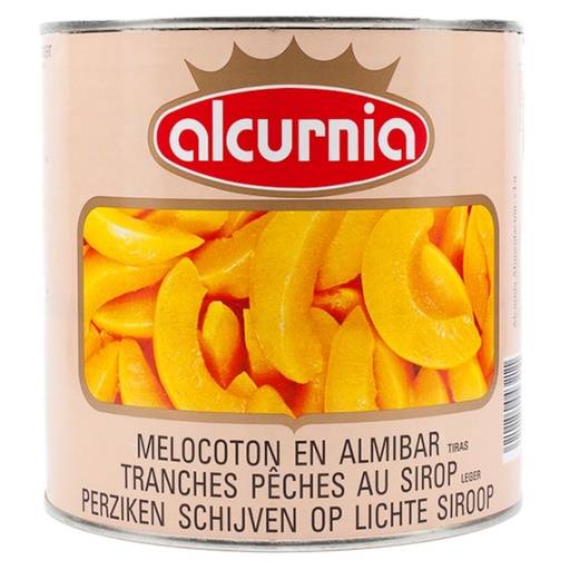 [01010024] PERZIKSCHIJVEN IN SIROP ALCURNIA 6 X 3KG = BLIK ** OP BESTELD **
