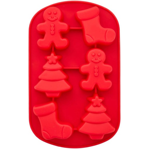[08053662] WILTON MOULE SILICONE NOEL 3 MODS 6 CAVITES