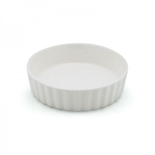 [57661113] LE COQ EFESO IVOIRE PLAT CREME BRULEE PLISSE PORCELAINE 11XH3CM