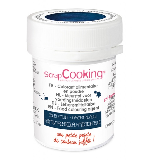 [08055648] SCRAPCOOKING COLORANT ALIMENTAIRE HYDRO BLEU NUIT 5G