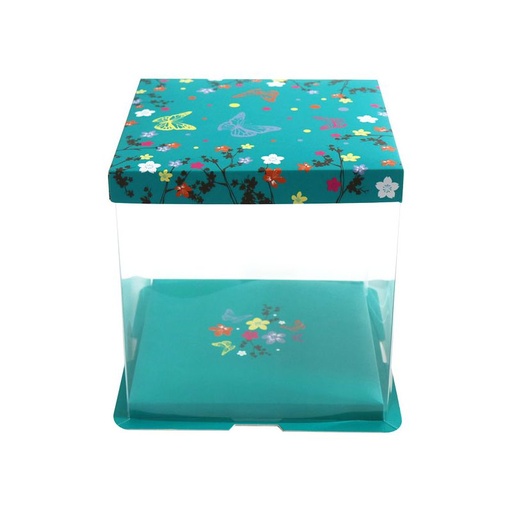 [08075246] GATOBOX BOITE A GATEAU VITRINE PAPILLON 31X31X26CM