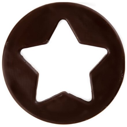[08054455] 2015960 OPEN STAR CHOCOLATE PLATE Ø 12 CM 10 PIECES***S/CD***