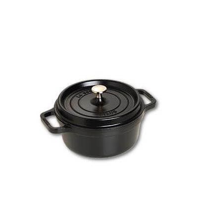 [57659886] STAUB ROUND BLACK COCOTTE 22CM 2.60L