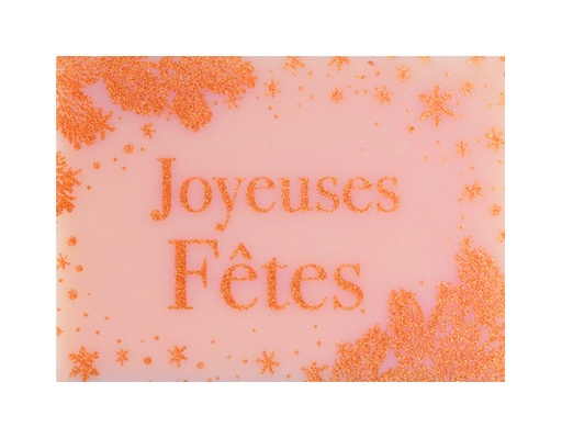 [08058080] 088032 PCB RECTANGLES CB FÊTES POUDRÉES 4X2,9CM 60PCS ***S/CDE***