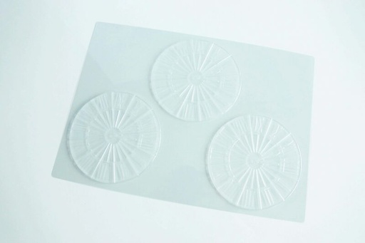 [08057937] 074255 PCB BLISTERS TIC TAC CLOCK 12 PRINTS Ø 15.5 CM 4PCS ***s/cd***