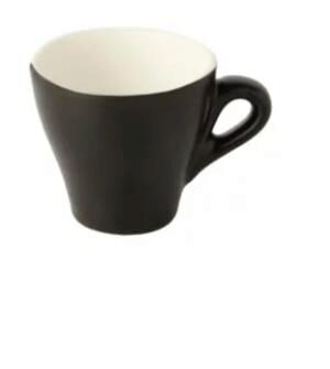 [60252251] INSPIRE TASSE MOKA NOIR MAT 6XH5.5-70ML INTERIEUR CREME