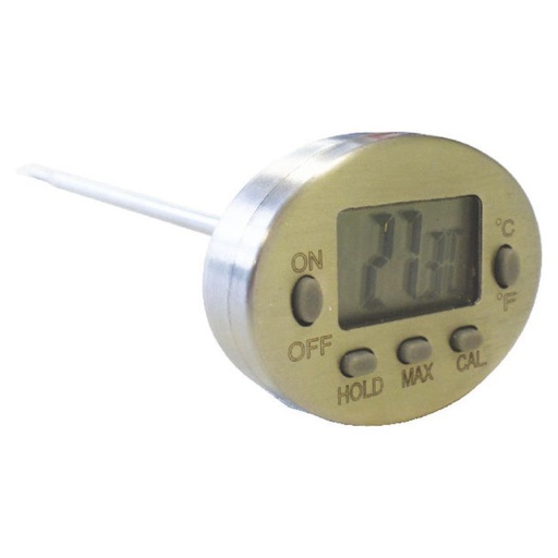 [52902116] TOTAAL INOX DIGITAAL THERMOMETER IP65HACCP -50° TOT +300°C PREC 1°C PEILLOOD 125MM=STUK