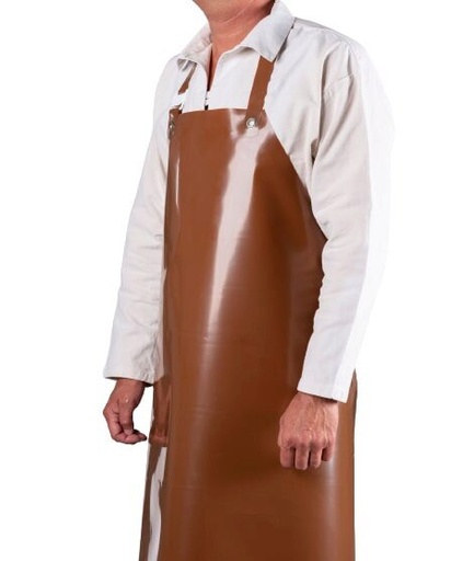 [53141096] TABLIER EN POLYUREHANE MARRON ANTI ECLABOUSURECHOCOLATIER 90X115CM