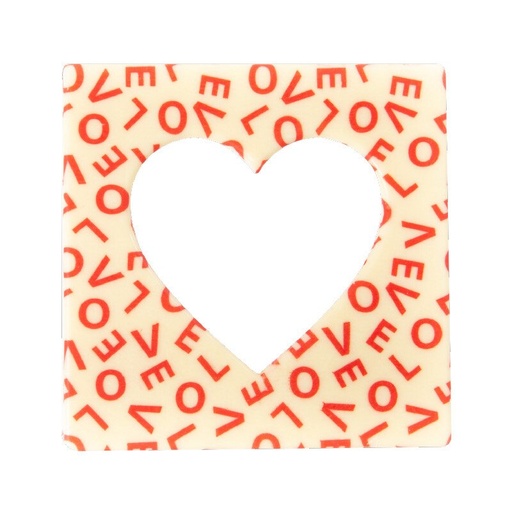 [08054803] 2068534 CARRÉ COEUR OUVERTE LOVE 10X10CM 10PCS ***S/CDE***